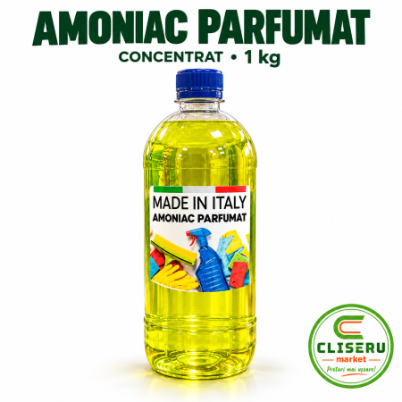 AMONIAC PARFUMAT CONCENTRAT pentru CURĂȚARE și DEGRESARE, 1 kg, sticlă inclusă [1]
