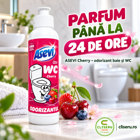 ASEVI Cherry – odorizant lichid baie și WC, 200 ml [1]