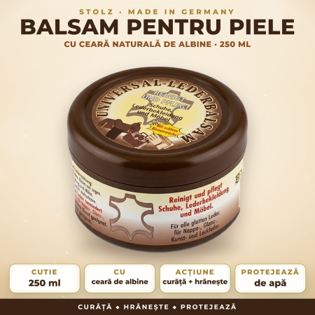 TOP PRODUSE CURATENIA CASEI - Balsam universal pentru piele Stolz cu ceară de albine – 250 ml