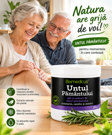 BIOMEDICUS GEL MASAJ UNTUL PAMANTULUI EFECT RACORITOR 250ML