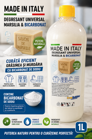 TOP PRODUSE CURATENIA CASEI - DEGRESANT UNIVERSAL SUPER PARFUMAT MARSILIA CU BICARBONAT 1L