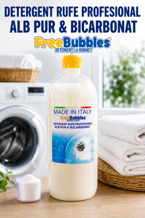TOP DETERGENTI CU BICARBONAT - NR 7 Detergent Rufe Albe cu Bicarbonat Activ Profesional  1KG