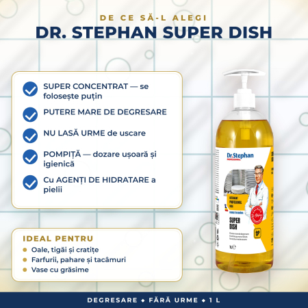 Detergent vase Dr. Stephan Super Dish cu pompiță – 1 L [2]