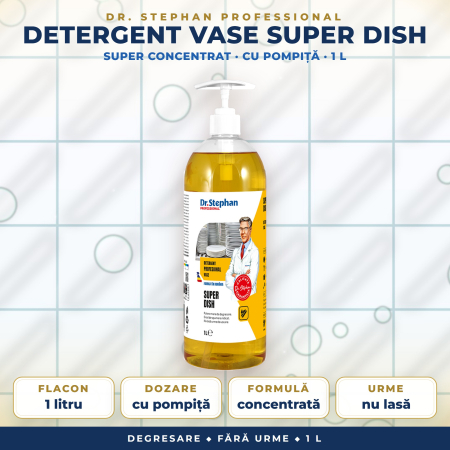 DETERGENT VASE - Detergent vase Dr. Stephan Super Dish cu pompiță – 1 L