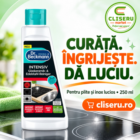 DEGRESANȚI - Dr. Beckmann Intensiv – soluție plite și inox 250 ml