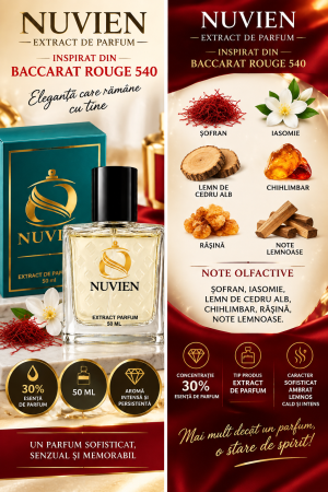Extract de parfum Nuvien 206, inspirat din Baccarat Rouge 540 [1]
