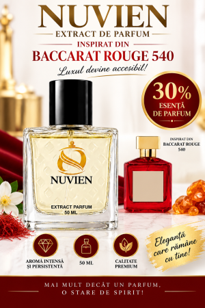 NUVIEN PARFUMURI CELEBRE - Extract de parfum Nuvien 206, inspirat din Baccarat Rouge 540