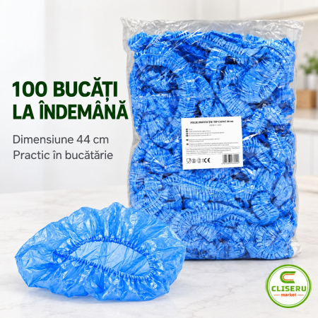 FOLII ELASTICE pentru ALIMENTE – capace de protecție pentru recipiente, 44 cm, set 100 bucăți [2]