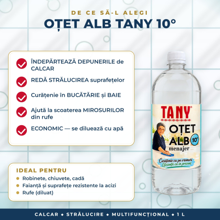 Oțet alb menajer 10 grade TANY – 1 L [2]