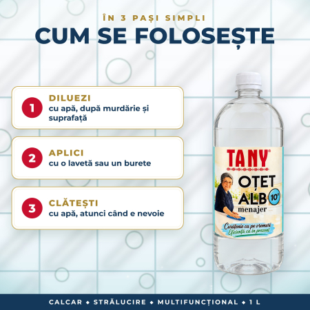 Oțet alb menajer 10 grade TANY – 1 L [1]