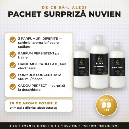 PACHET SURPRIZĂ NUVIEN – 3 BALSAMURI DE RUFE CONCENTRATE, 3 SORTIMENTE DIFERITE, 3 × 500 ml [2]