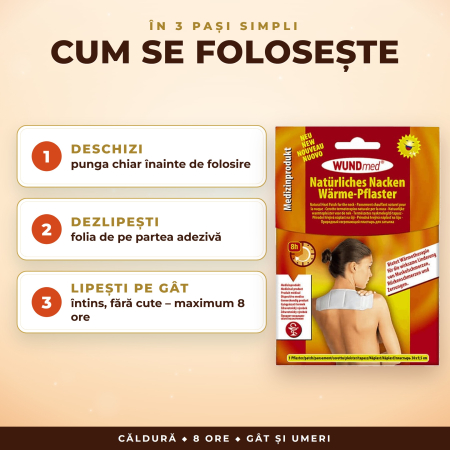 Plasture cald pentru gât și umeri WUNDmed – 30 × 9,5 cm [1]