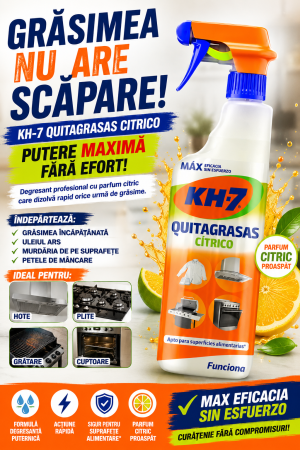 TOP PRODUSE CURATENIA CASEI - POK KH-7 SOLUTIE DEGRESANTA 780ML BUCATARIE CITRICO