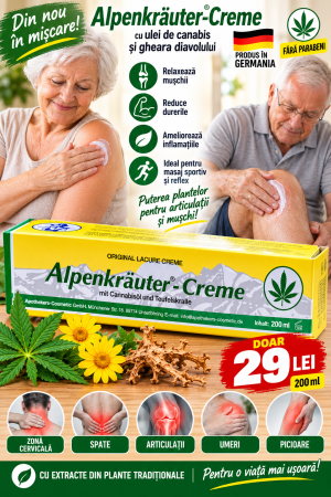 UNGUENTE TERAPEUTICE - SEN CREMA CU ULEI DE CANABIS SI GHEARA DIAVOLULUI ALPENKRAUTER 200ML
