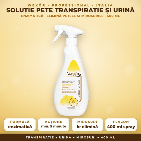 SOLUTII SCOS PETE DIFICILE - Soluție pete transpirație și urină Wexor Toglisudore spray – 400 ml
