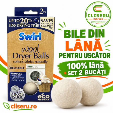 SWIRL bile din lână pentru uscător – set 2 bucăți [2]