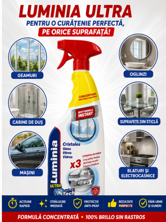 TOP PRODUSE CURATENIA CASEI - Tratament pentru suprafețe de sticlă Luminia Ultra Micro Tech – Pulverizator 750 ml