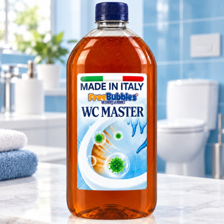 BAIE - WC MASTER FreeBubbles – gel pentru curățarea toaletei, sticlă 1 kg