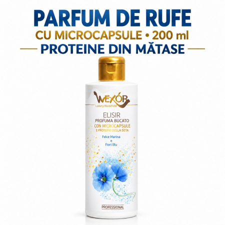 RUFE - WEXOR PARFUM DE RUFE CU MICROCAPSULE – Felce Marine & Flori Blu, prospețime marină și flori, 200 ml
