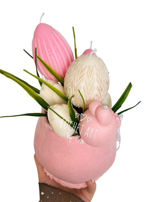 Aranjament pentru masa de Paste cu oua si Lalele [3]