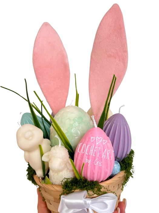 Cos cu oua si iepuras din ceara de soia [2]