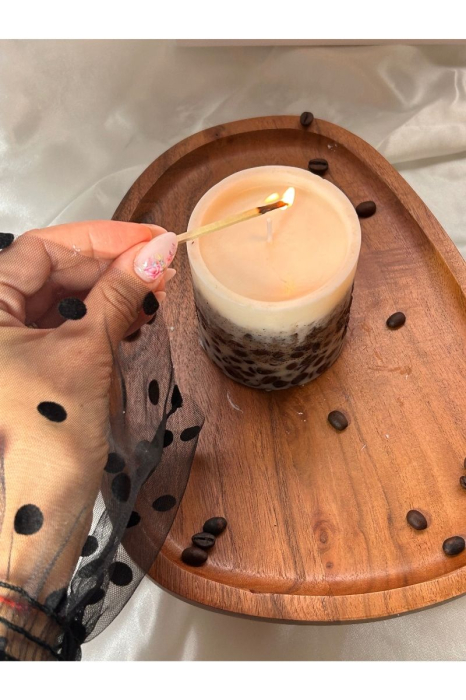 Lumanare cu boabe de cafea-mare [3]