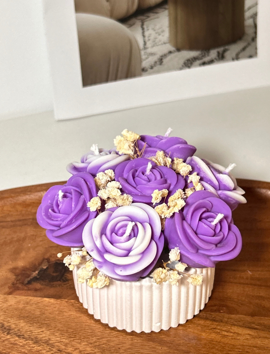 Mini aranjament cu Trandafiri mov [2]