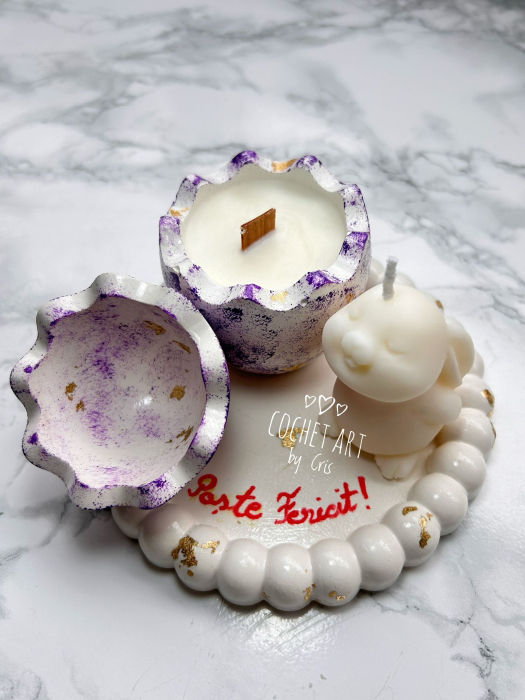 Set Paste din ceramica si lumanare iepuras [5]