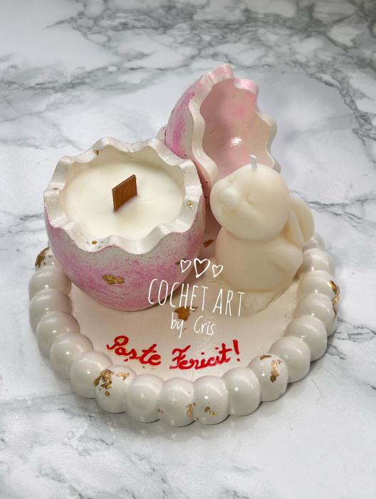 Set Paste din ceramica si lumanare iepuras [2]