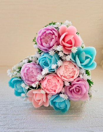 Aranjament floral din sapun in recipient inima [2]