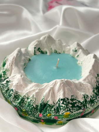 Lumanari in recipient - Lumanare Lacul Ascuns in Munte