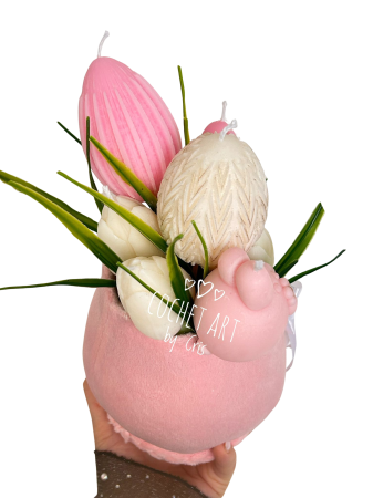 Aranjament pentru masa de Paste cu oua si Lalele [2]