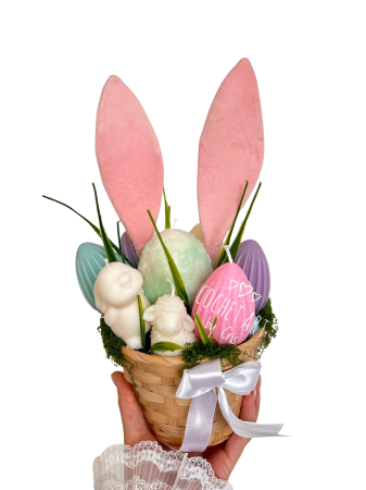 Paste - Cos cu oua si iepuras din ceara de soia