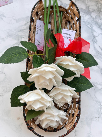 Flori din sapun - Fir de Trandafir din baza de sapun