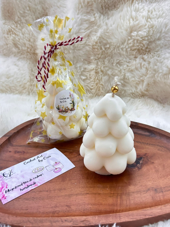 Craciun - Lumanare bradut din ceara de soia