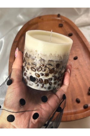 Lumanari artizanale - Lumanare cu boabe de cafea-mare