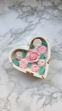 Lumanare Florala in Inima ceramica [1]