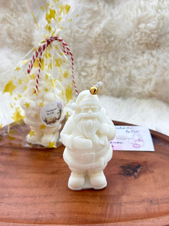 Craciun - Lumanare Moș Craciun decorativ din ceara naturala de soia