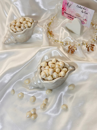 Lumanare Scoica cu Perle Stralucitoare [1]