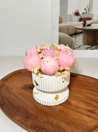 Mini aranjament cu Bujori roz [1]