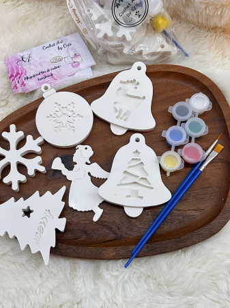 Set Creativ Forme din Ceramica – Decoruri Magice de Craciun Pentru Pictat [1]