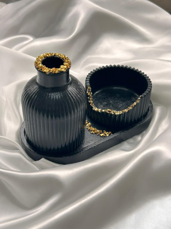 Seturi din ceramica - Set decorativ tavita,suport si vaza