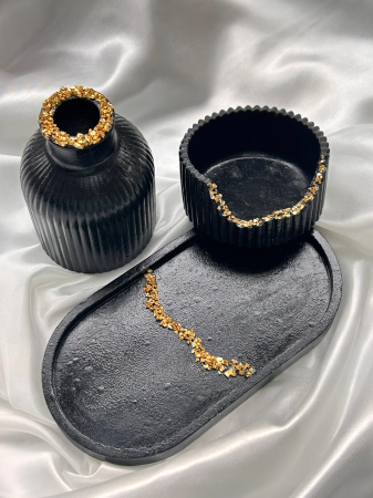 Set decorativ tavita,suport si vaza [1]