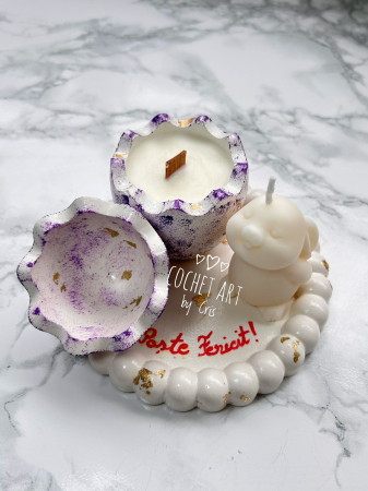 Set Paste din ceramica si lumanare iepuras [3]