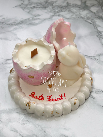 Set Paste din ceramica si lumanare iepuras [1]