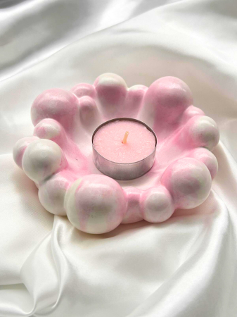 Tavita ceramica roz cu forme organice [2]