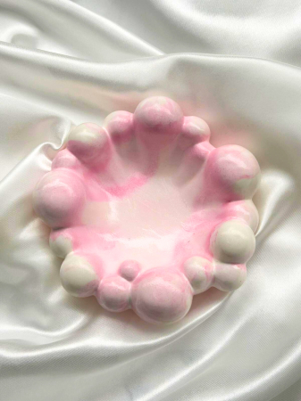 Tavita ceramica roz cu forme organice [1]