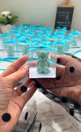 Marturii botez din ceara de soia - Ursuleti in cutiuta