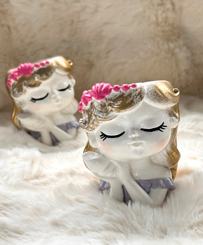 Obiecte ceramica - Vaza decorativa Fetita cu scoica