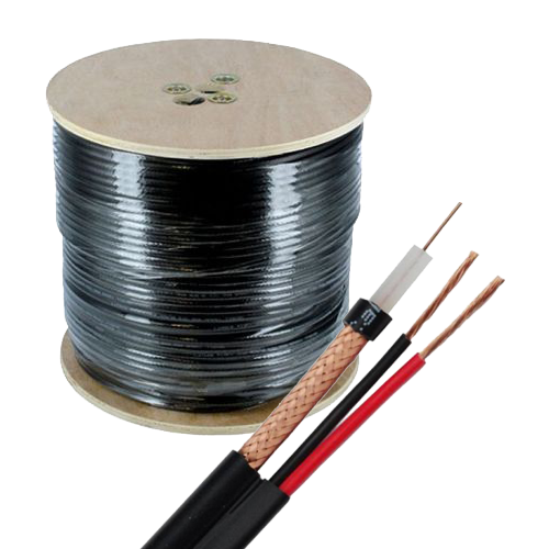 Cablu coaxial RG59 + alimentare 2x0.75, 305m, negru TSY-RG59+2X0.75-B [3]